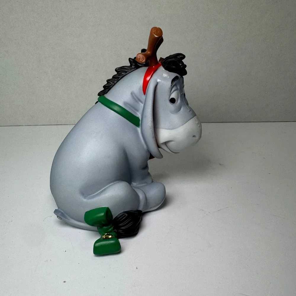 Disney Eeyore Christmas Figurine with Reindeer Antlers 